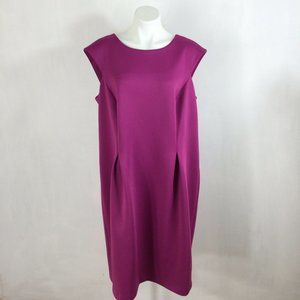 Calvin Klein Sheath Dress Fuchsia Solid Sleeveless